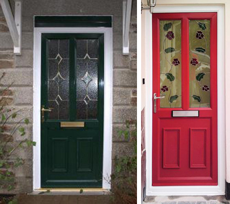 feature door in British racing green